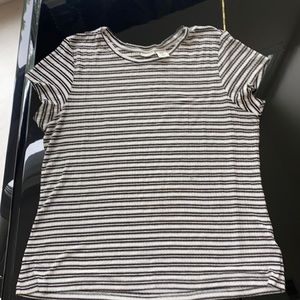 🎁Max Studio Black and white striped Top XL